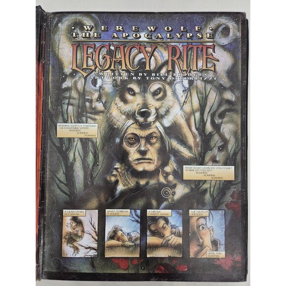Werewolf The Apocalypse Second Edition WW3600 RPG Hardcover with Dragonskin 1994 - Picture 4 of 16